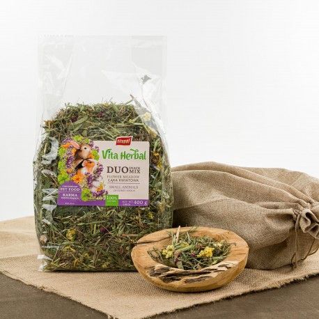 Łąka kwiatów do żerowania dla papug i gryzoni 400g