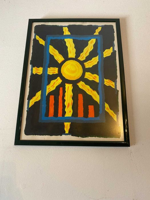 moldura com quadro pintado oleo