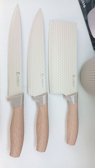 Komplet noży kuchennych w bloku Elitehoff E6310