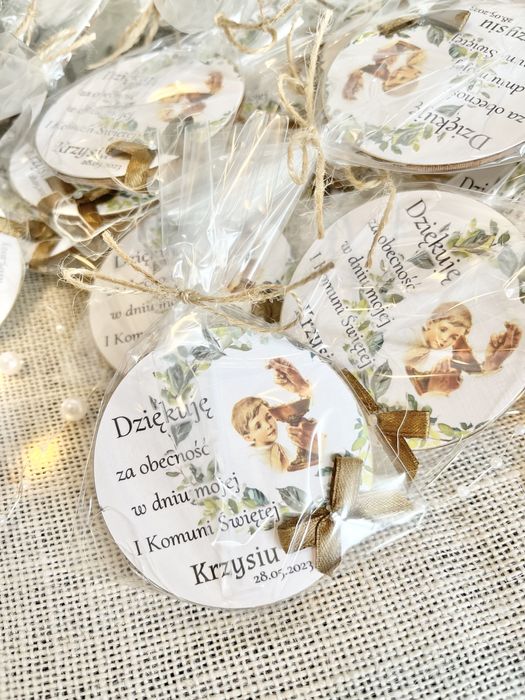 magnes pamiątka podziekowanie komunia ślub chrzest