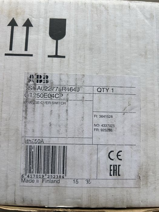 Przełącznik zasilania ABB OT250E04CP