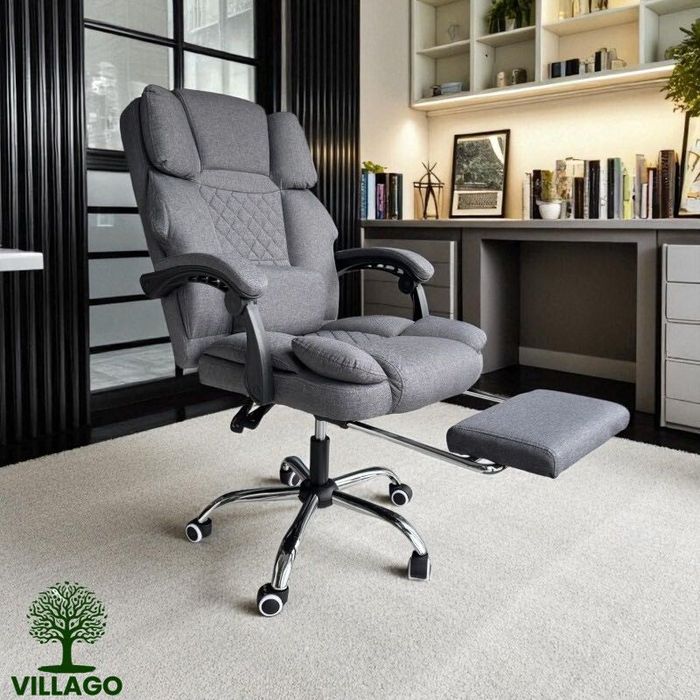 NOWY Komfortowy Fotel Biurowy z Podnóżkiem • 3 WERSJE KOLORYSTYCZNE!