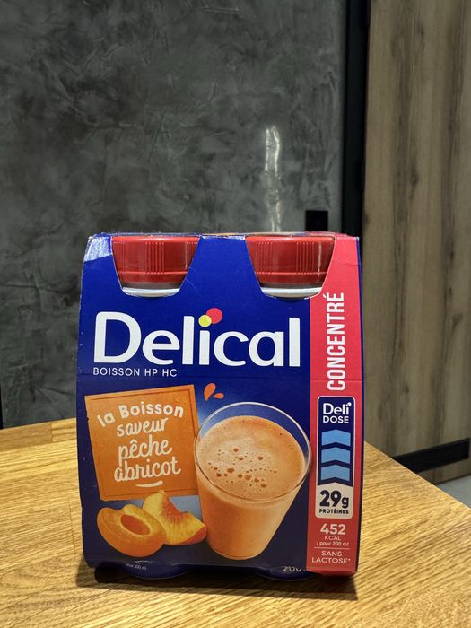 Nutridrink, Nutricia, Fresubin, Delical Concentré 20 drinków 452 kcal Białko 29g, Brzoskwinia-Morela