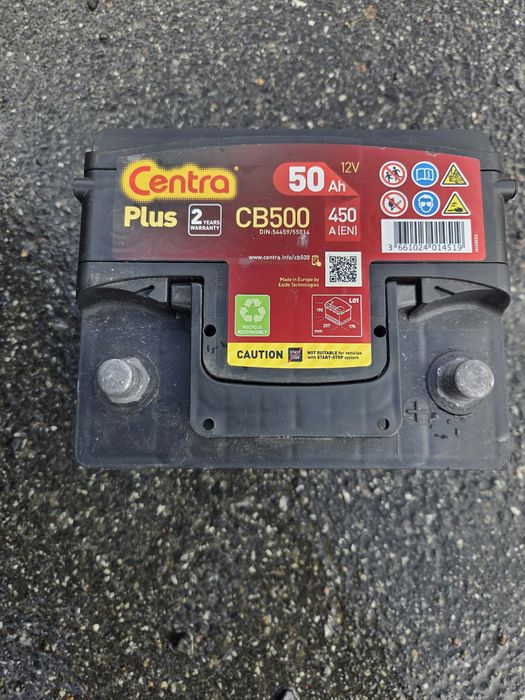 Akumulator Centra Plus 12V 50Ah 450A(EN) Gwarancja