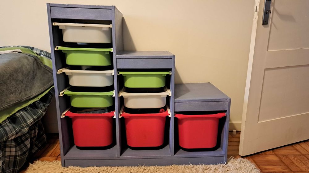 Módulo IKEA - Trofast usado, com 3 gavetas grandes + 6 pequenas