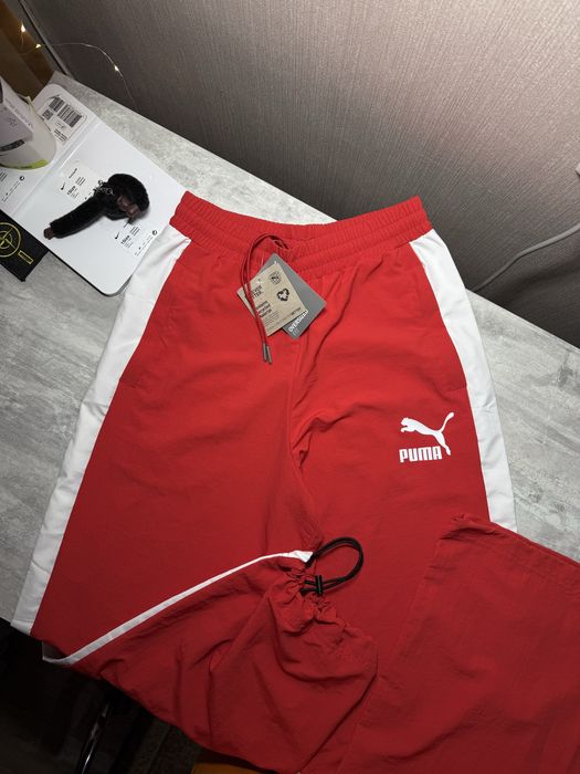 Жіночі оверсайз спортивні штани puma t7 oversized на утяжках xs-s
