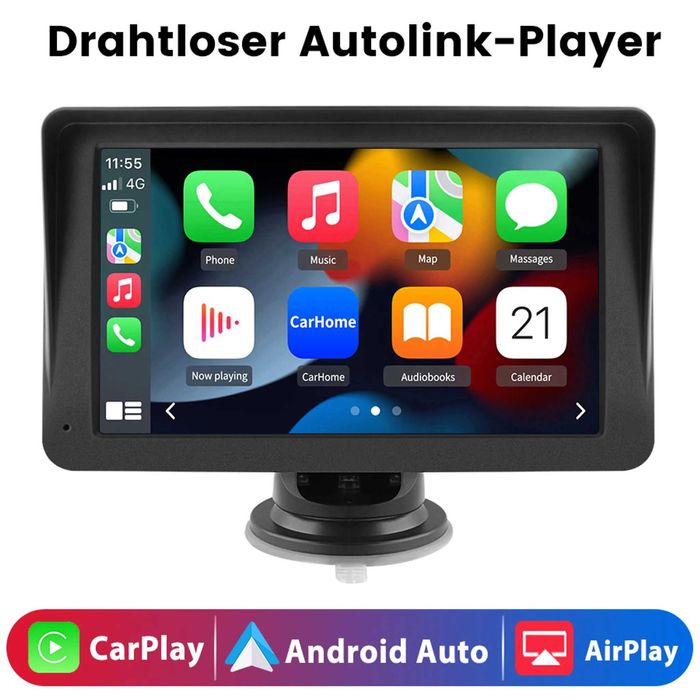 Przenosny dotykowy wyswietlacz Carplay navi w twoim aucie android auto