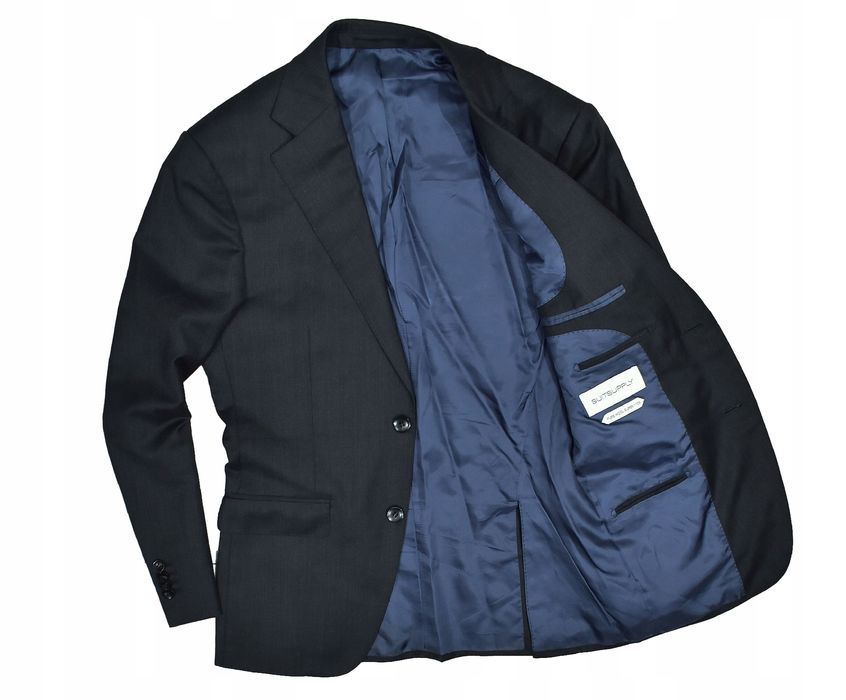 Suitsupply Napoli Wełniana Marynarka Męska Pure Wool Super 44