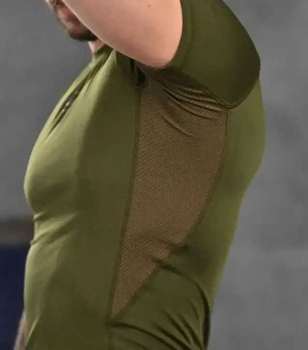 Футболка тактична  олива для військових M-2XL