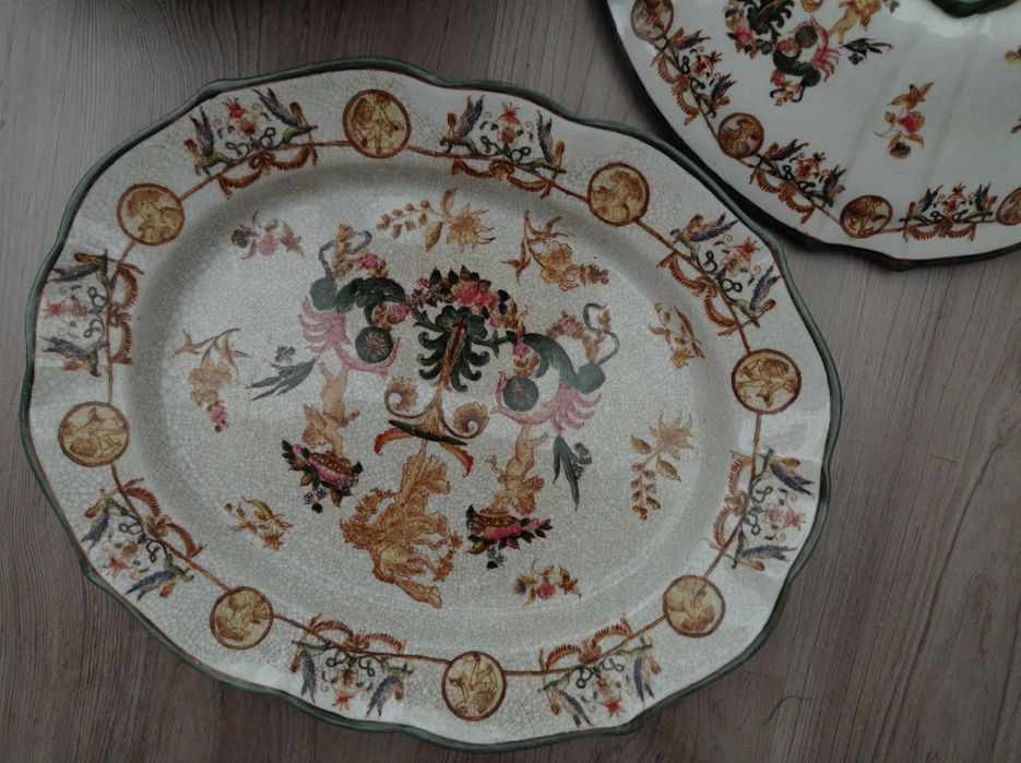 Terrina decorativa cerâmica estilo clássico
