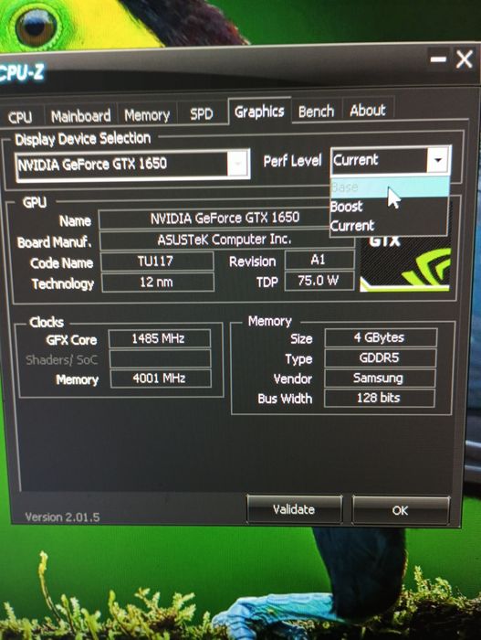 Gráfica ASUS GTX 1650 4gb