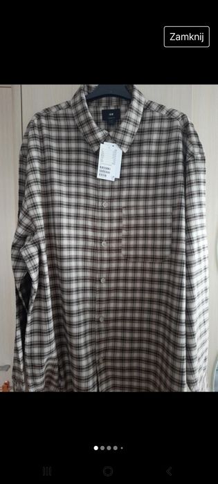 Koszula męska w kratkę L/Xl H&M