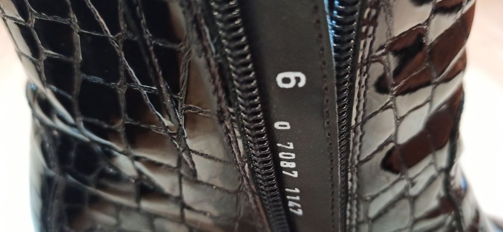 Buty botki Ara roz. 39,5 SKÓRA NATURALNA LAKIEROWANA, tęgość H