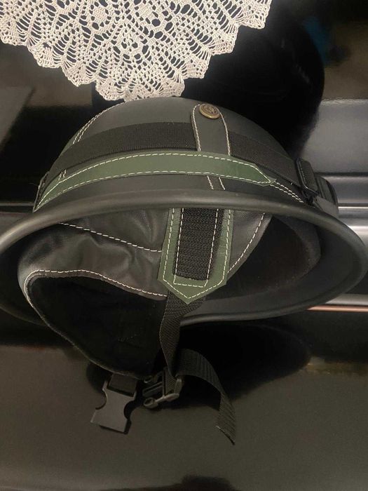 Capacete retro estílo militar para motociclista