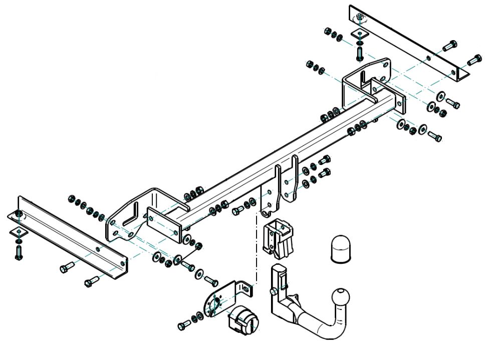 Wyprzedaż! Hak holowniczy + wiązka 7-PIN Opel Mokka (2012-)
