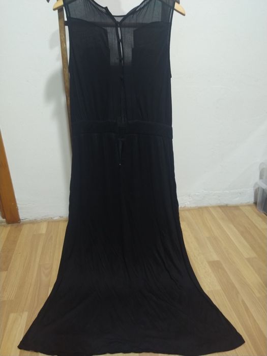 Vestido comprido preto Mango tamanho L