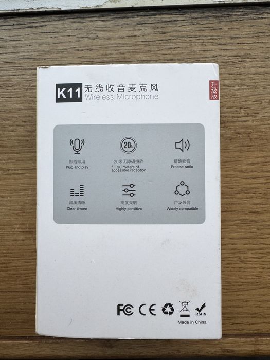 2 Microfones lapela sem fio wireless