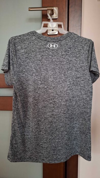 Koszulka sportowa M Under Armour logo,szara damska