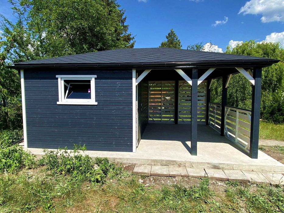 Altana ogrodowa z domkiem narzędziowym Afrodyta 4m x 5,5m - PRODUCENT