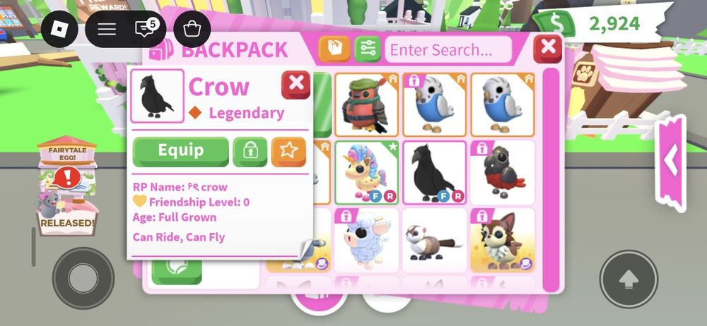 adopt me crow fr