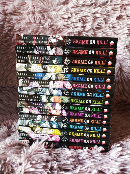 Manga akame ga kill 1,2,3,4,5,6,7,8,9,10,11,12,13,14,15 zabójcza akame waneko nowe