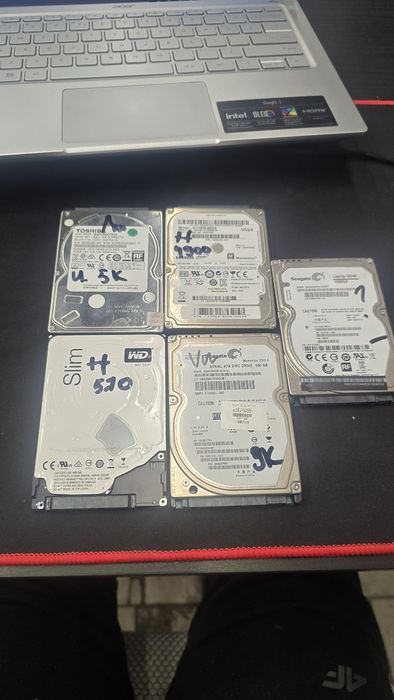5 × dysk hdd w różnym stanie