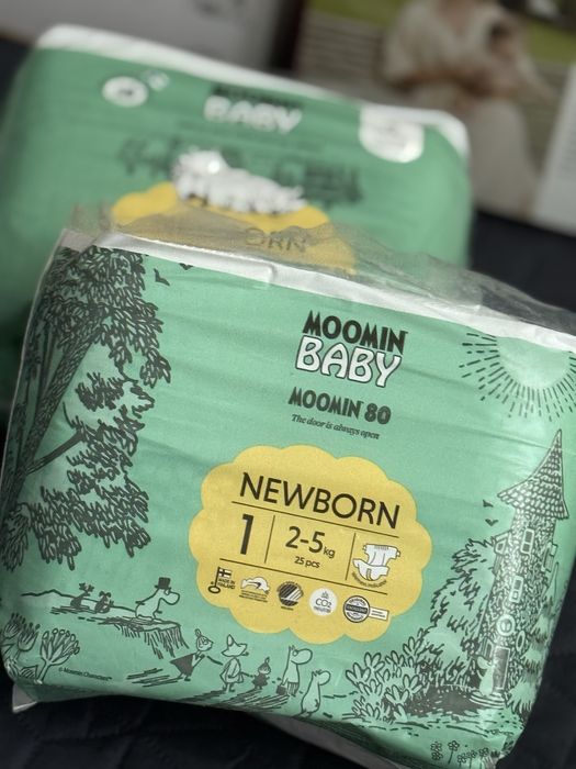 Підгузки екологічні Moomin Baby Size 1 (2–5 кг)