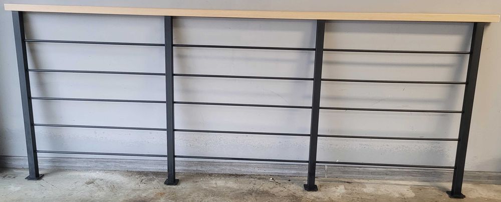 Balustrada loft stal + dębowa poręcz | 271 cm | stan bardzo dobry