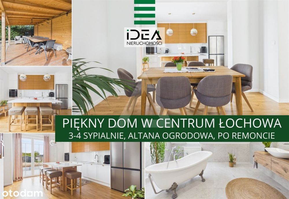 Piękny dom w centrum Łochowa,3-4 sypialnie,asfalt