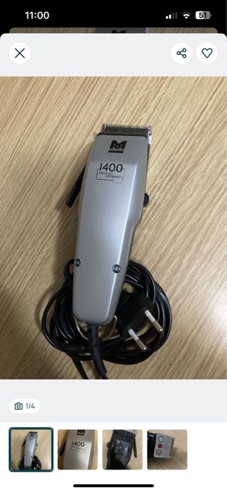 Máquina de cortar cabelo MOSER 1400 Made in Germany