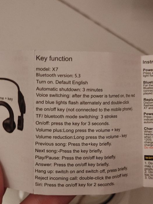 Headphones X7 prova de água
