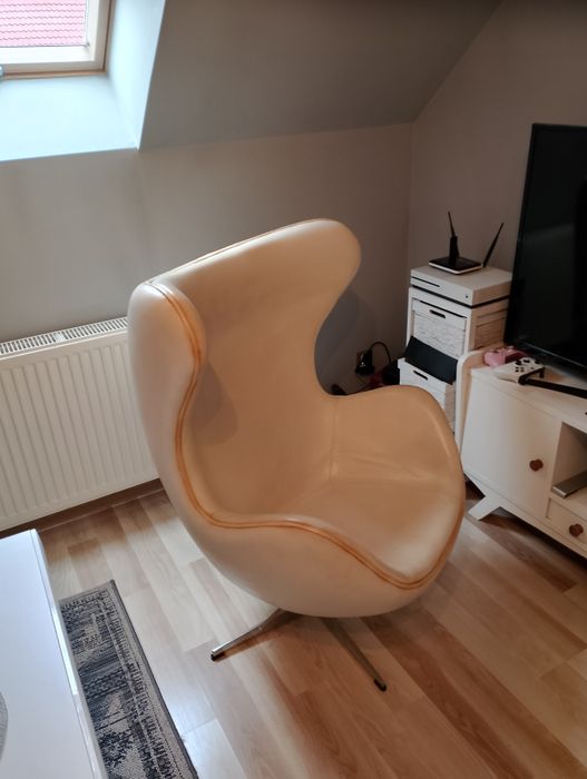 Fotel skórzany Egg jajo
