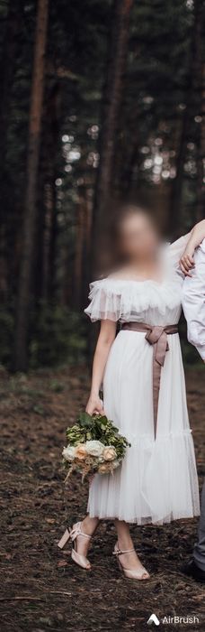 Біла весільна вечірня літня сукня коктейльна свадебное платье