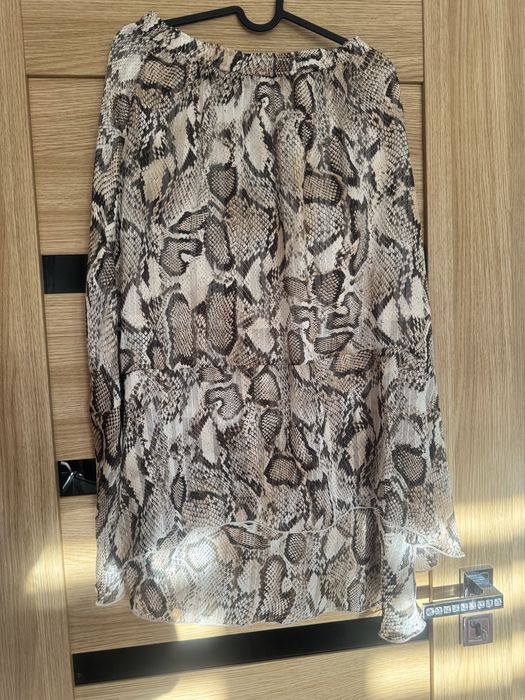 Spodniczka midi wzór wąż zwiewna uni