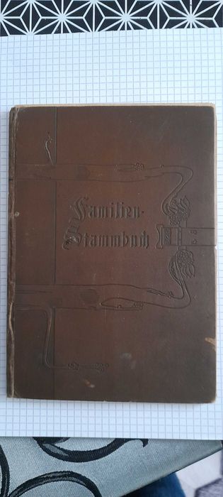 niemiecki stary dokument 1916r Famillien Stammbuch