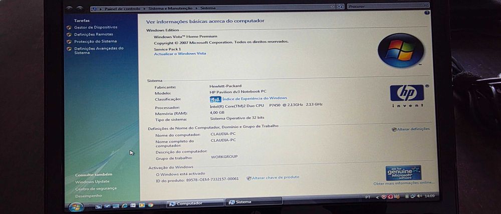 Notebook HP Pavilion DV3 13,3"