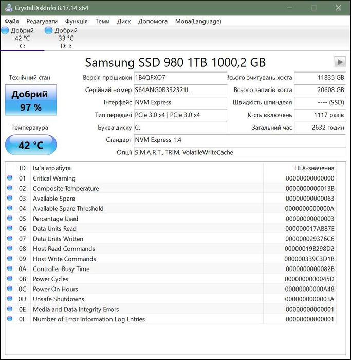 SDD диск для ноутбука та ПК, Samsung, Kingston, Seagate, MSI, 1TB
