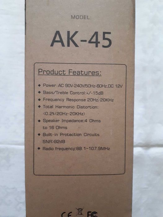 Підсилювач Hi-Fi AK45 міні-стерео аудіопідсилювач з Bluetooth-ресивер