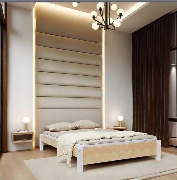 BALANCE 90x200 łóżko grube deski mocna konstrukcja niski zagłówek