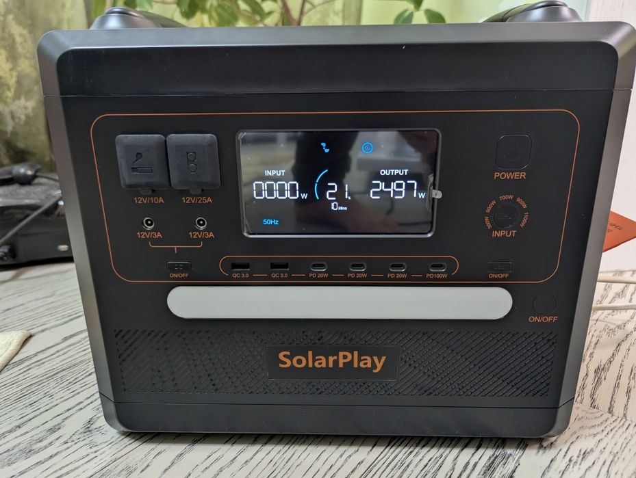 Зарядна станція Solarplay 2500W 2304Wh LiFePO4 (ДБЖ / UPS)
