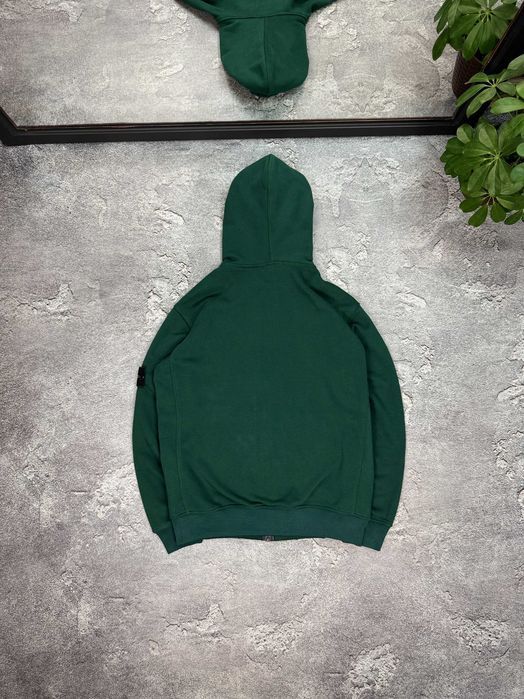 Зіп-худі Stone Island темно-зелений | зип-худи стон айленд тёмно-зеленый | кофта толстовка худак стоник стоне s-xxl