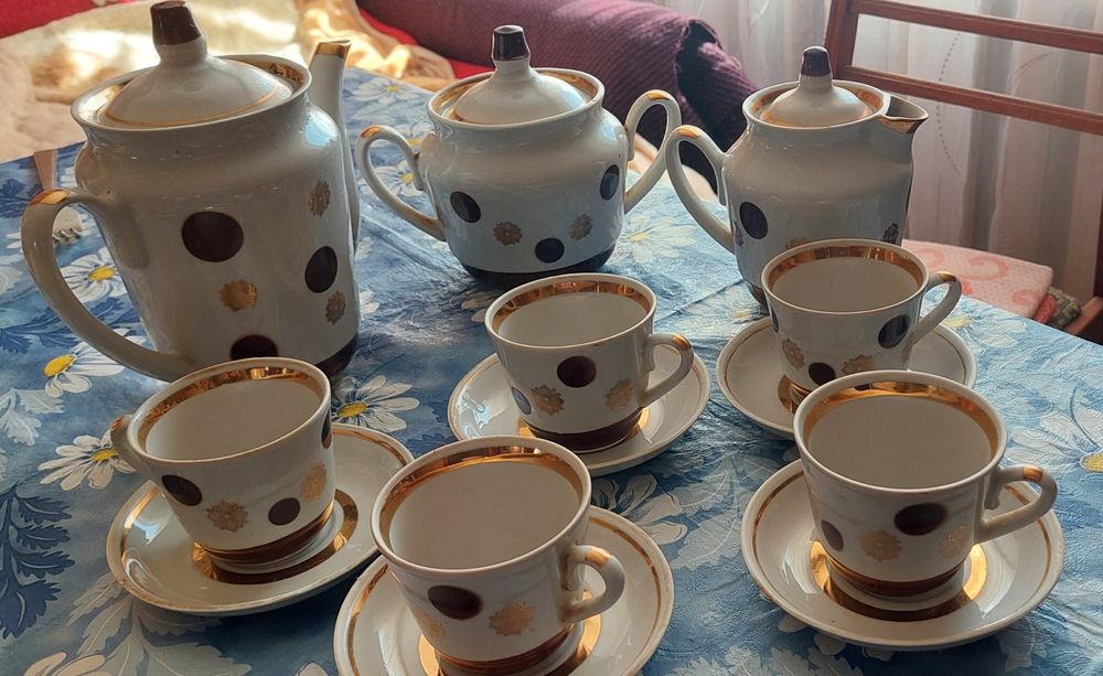 Фарфоровий  кофейний набір СССР Городниця ГФЗ 
 часів СРСР.