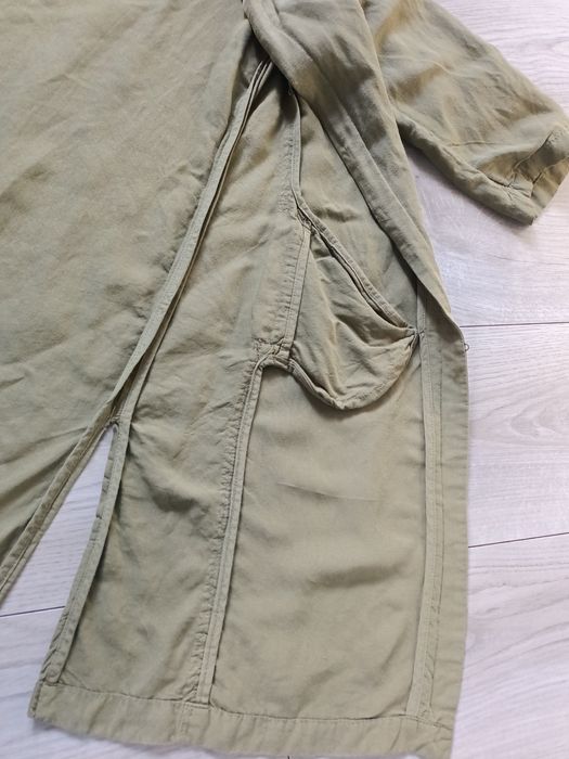 Kardigan len narzutka Boho Hippie folk