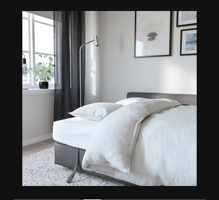 Sofá, chaise longue e cama dupla