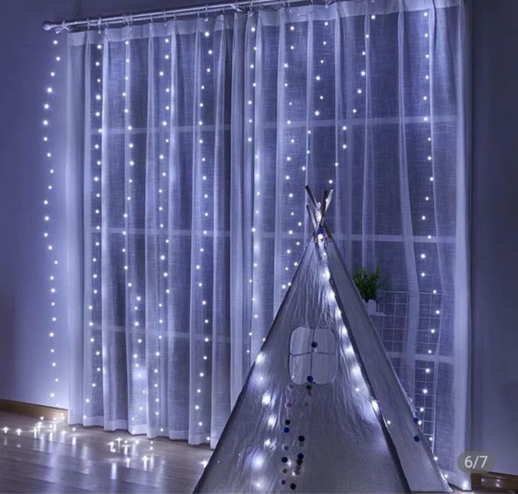 СУПЕР ЦІНА!! Гірлянда штора роса  USB 3*2 та 3*3