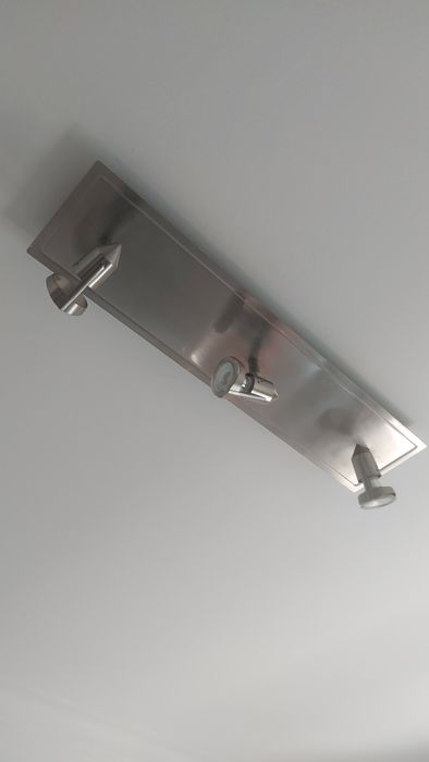 Candeeiro/ projetor teto cinzento metalizado 3 lampadas