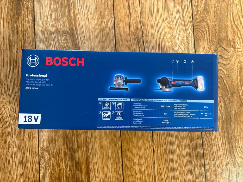 Bosch nowa szlifierka i nowy akumulator