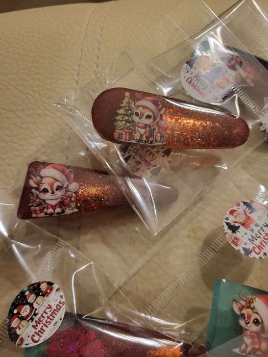 Molas de cabelos efeito natal