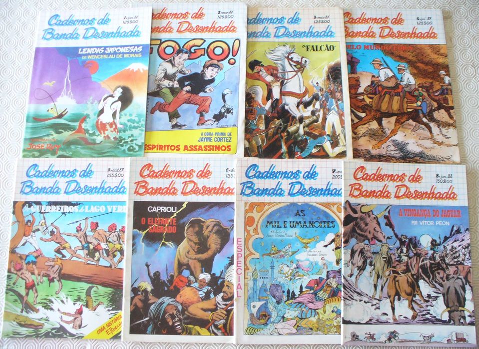 Cadernos de Banda Desenhada 8 revs. coleção completa