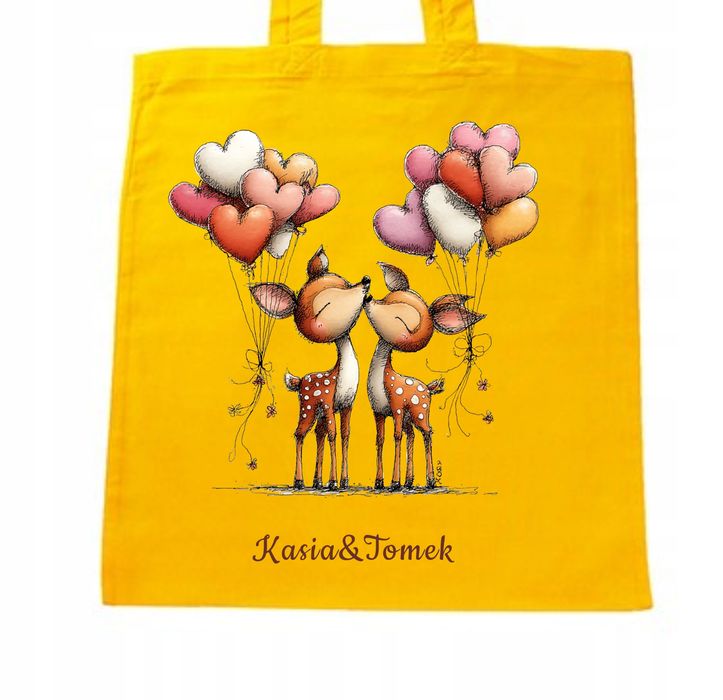 torba bawełniana prezent na walentynki personalizowany + wasze imiona